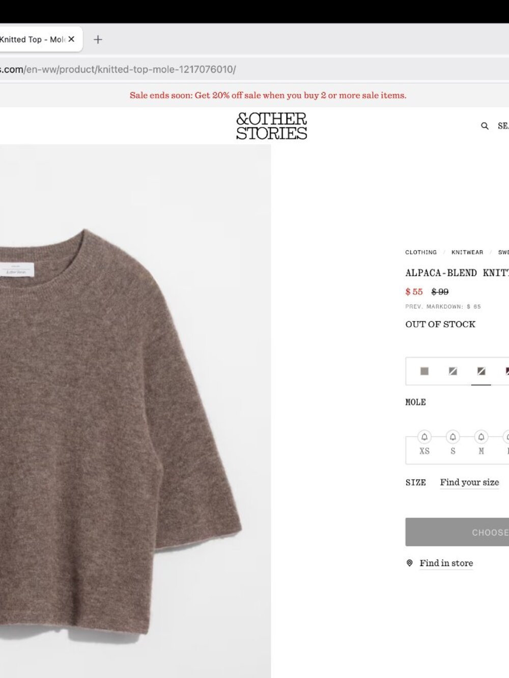& Othere Stories  sweater in excellent pre-owned condition